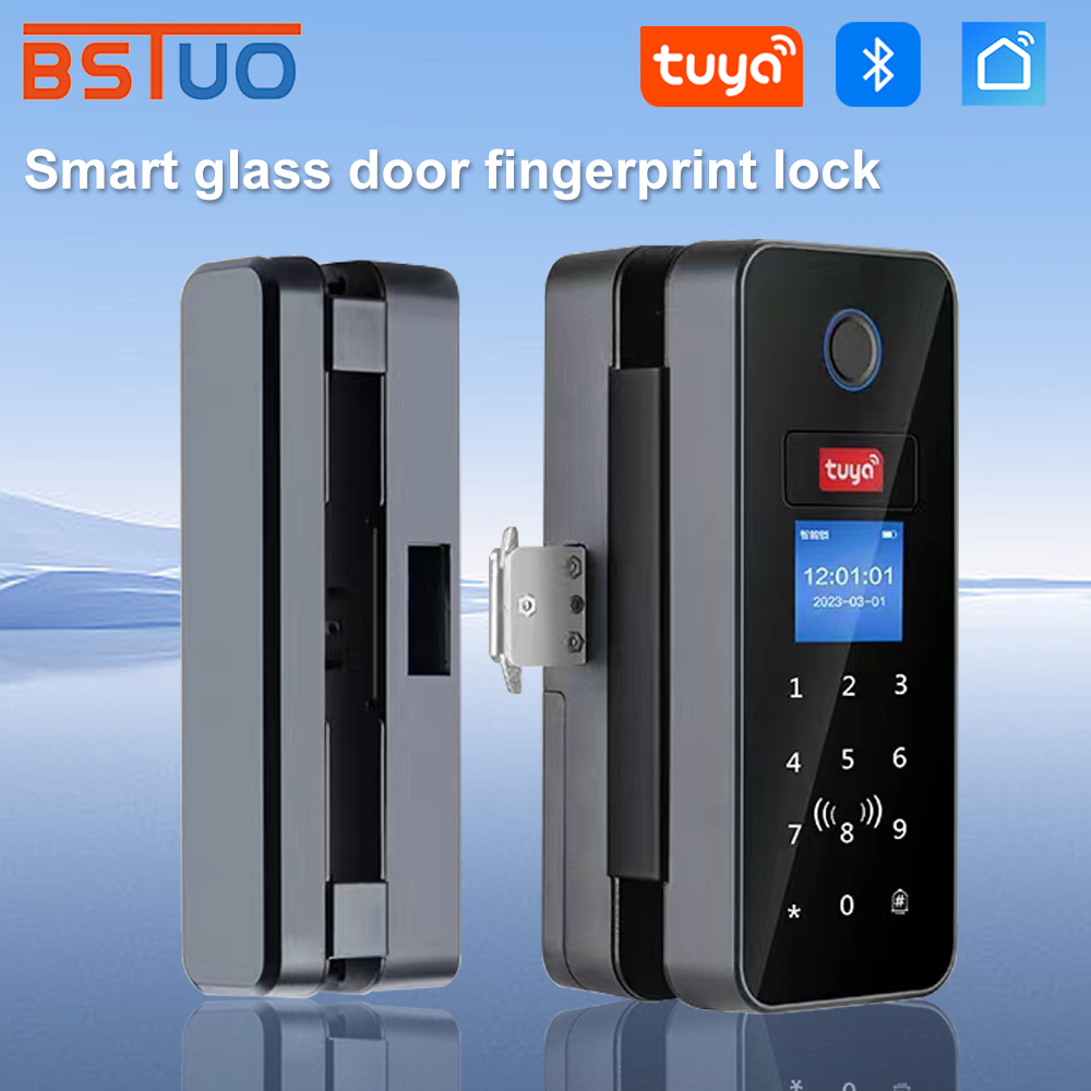 Smart Garden Gate Lock - قفل باب زجاجي ذكي بخطاف مزدوج،
