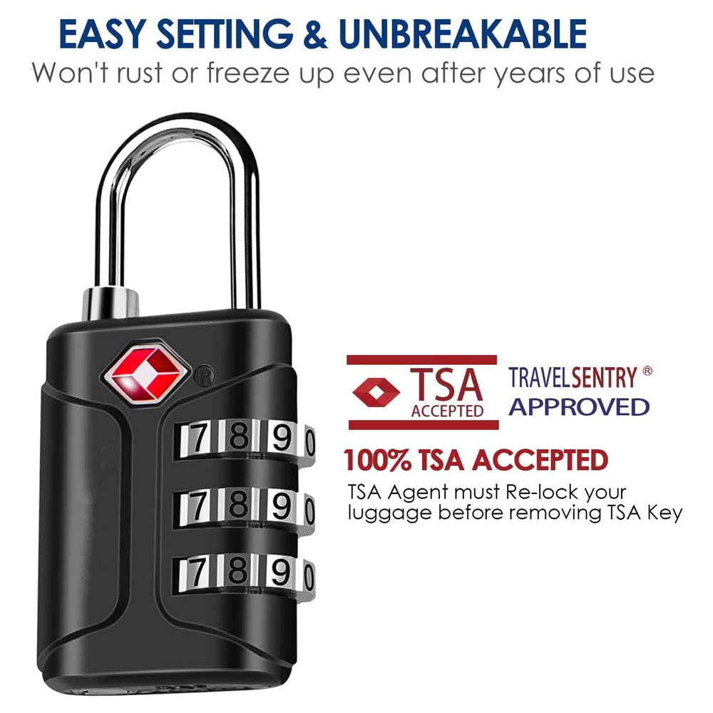 Smart Garden Gate Lock - أقفال أمتعة معتمدة من TSA، قفل