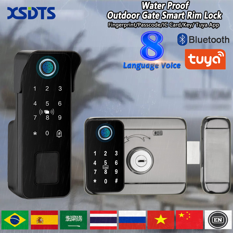 Smart Garden Gate Lock - قفل باب ذكي مقاوم للماء بصمة