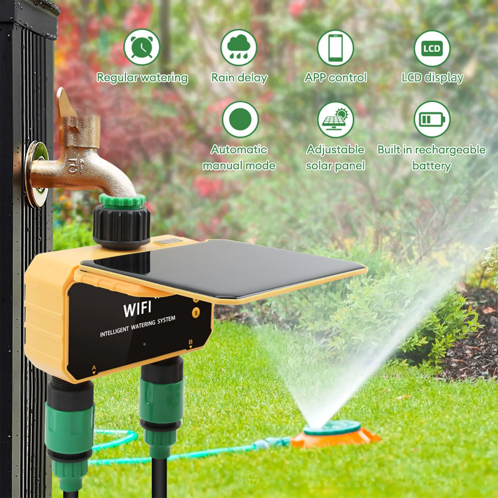 Smart Garden Irrigation - مؤقت ري ذكي يعمل بالطاقة الشمسية