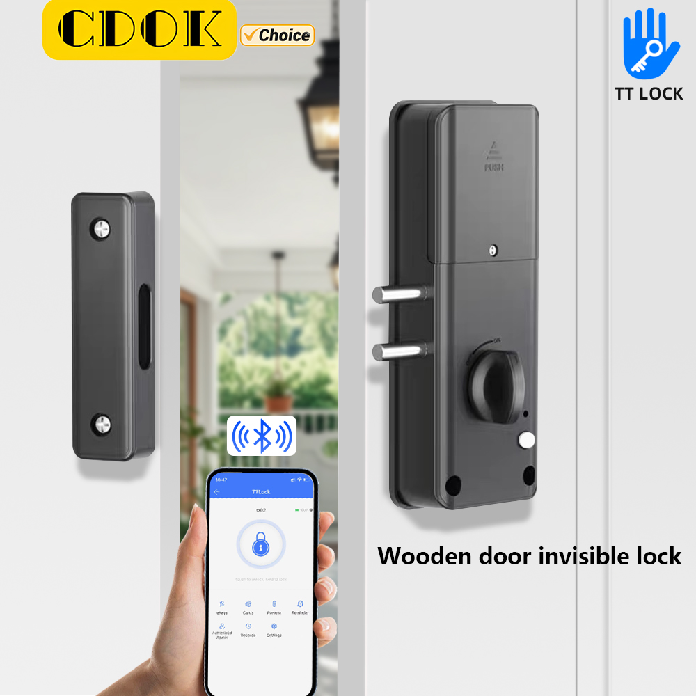 Smart Garden Gate Lock - قفل باب خشبي داخلي غير مرئي