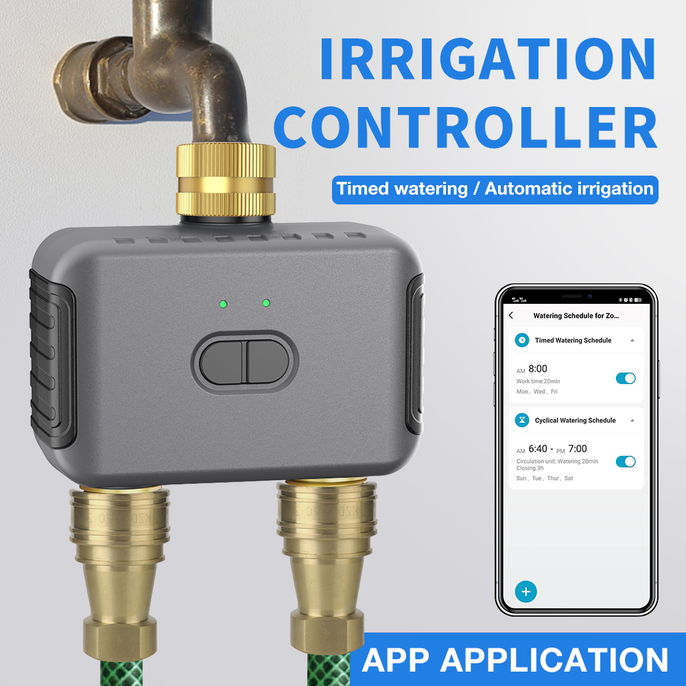 Smart Garden Irrigation - Tuya 2 منطقة سقي الموقت حديقة