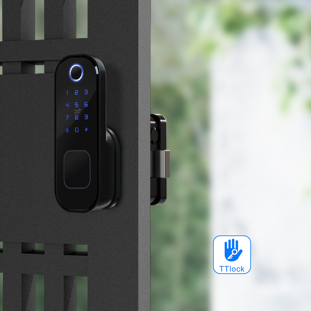 قفل حافة بصمة مزدوجة الجانب ،  - مراجعة Smart Garden Gate Lock وسعره