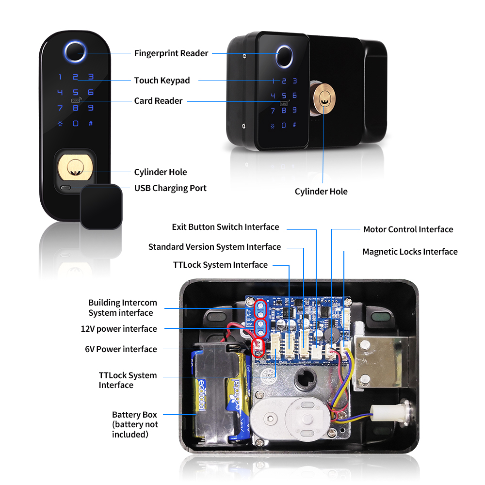 قفل حافة بصمة مزدوجة الجانب ،  - مراجعة Smart Garden Gate Lock وسعره