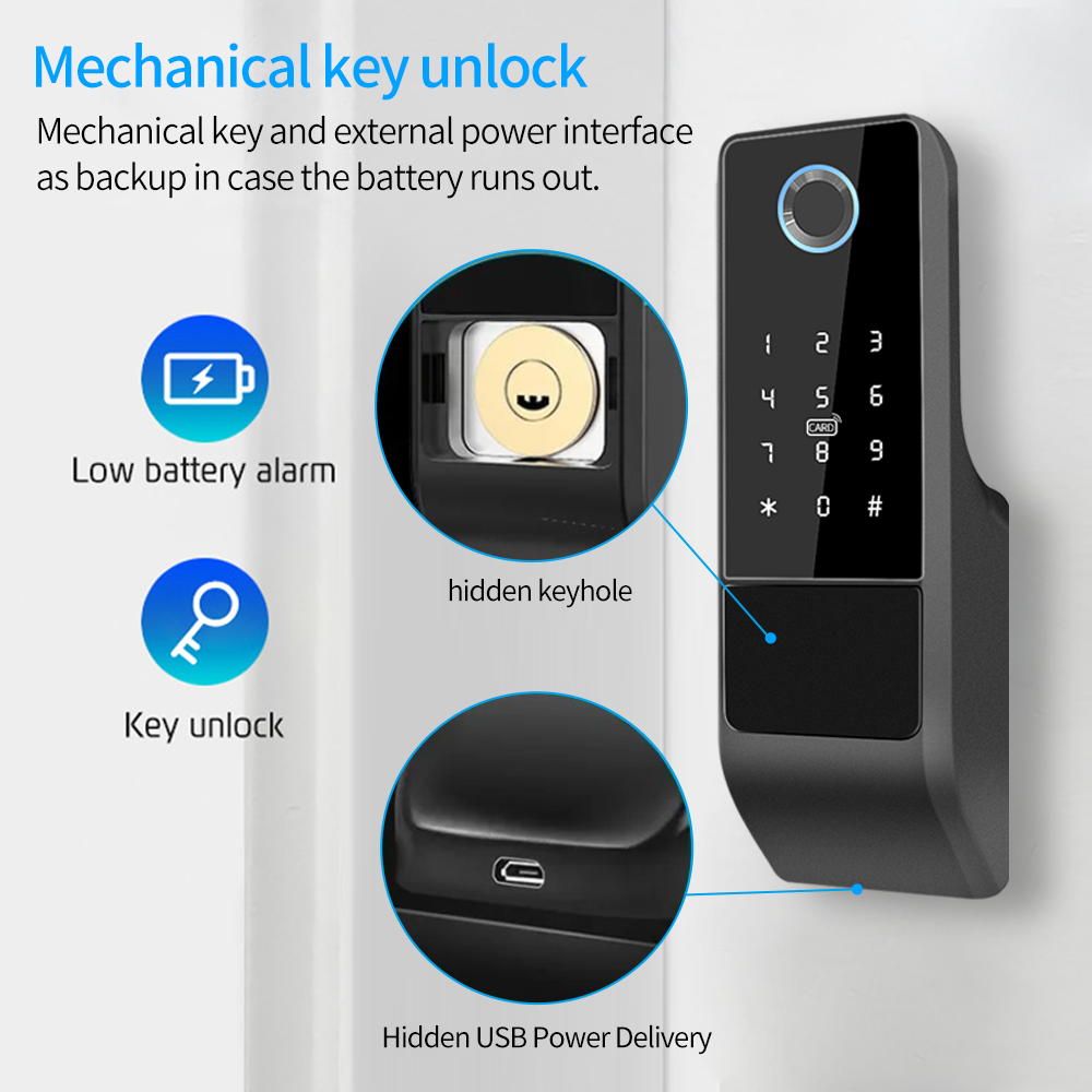 IP65 مقاوم للماء TTLock بصمة ق - مراجعة Smart Garden Gate Lock وسعره