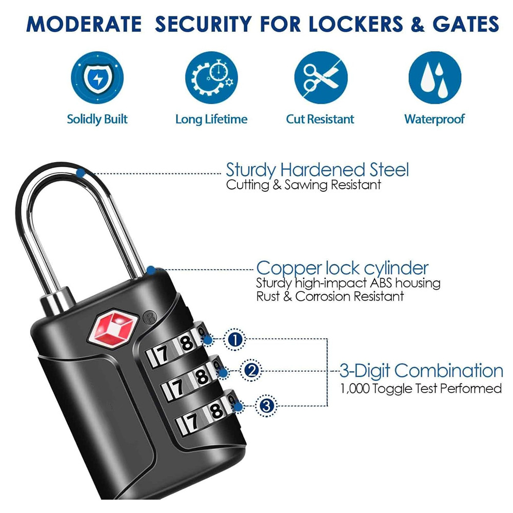 أقفال أمتعة معتمدة من TSA، قفل - مراجعة Smart Garden Gate Lock وسعره