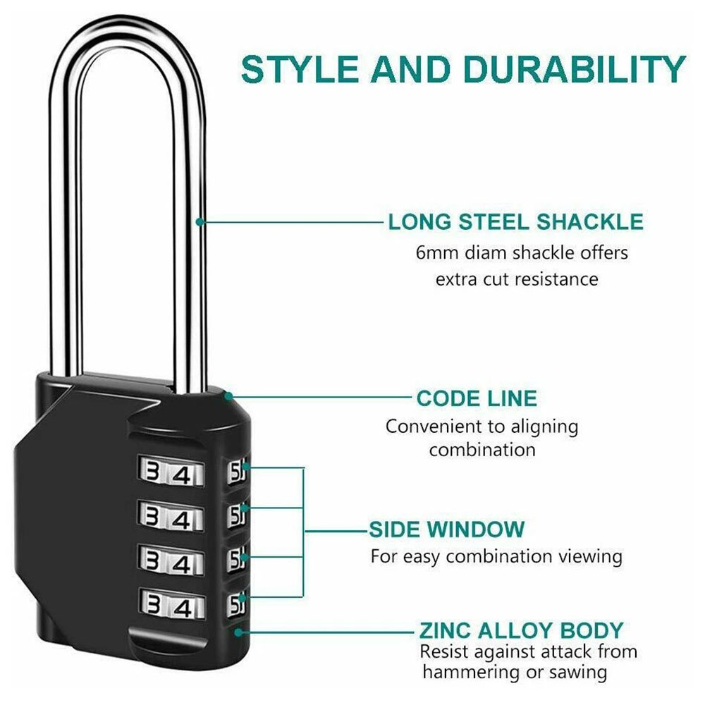 قفل تركيبي طويل بـ 4 أرقام مقا - مراجعة Smart Garden Gate Lock وسعره