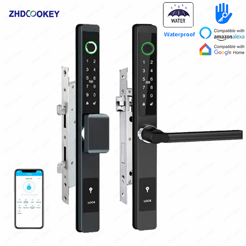 قفل باب رقمي بيومتري من ZHDCOO - مراجعة Smart Garden Gate Lock وسعره