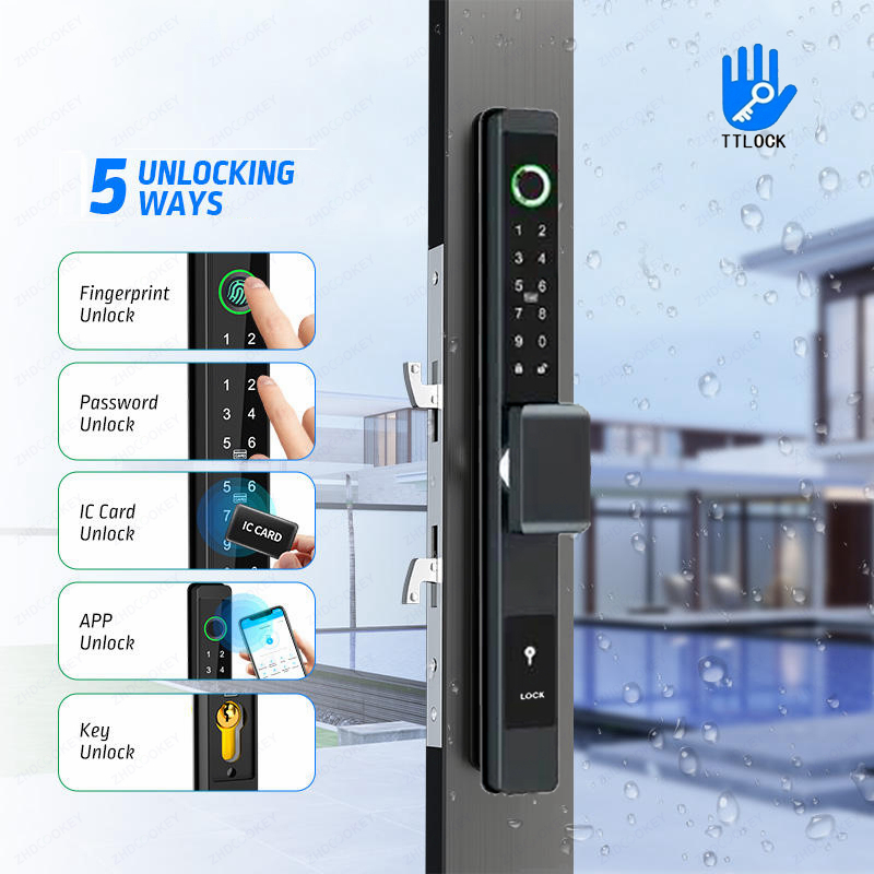 قفل باب رقمي بيومتري من ZHDCOO - مراجعة Smart Garden Gate Lock وسعره