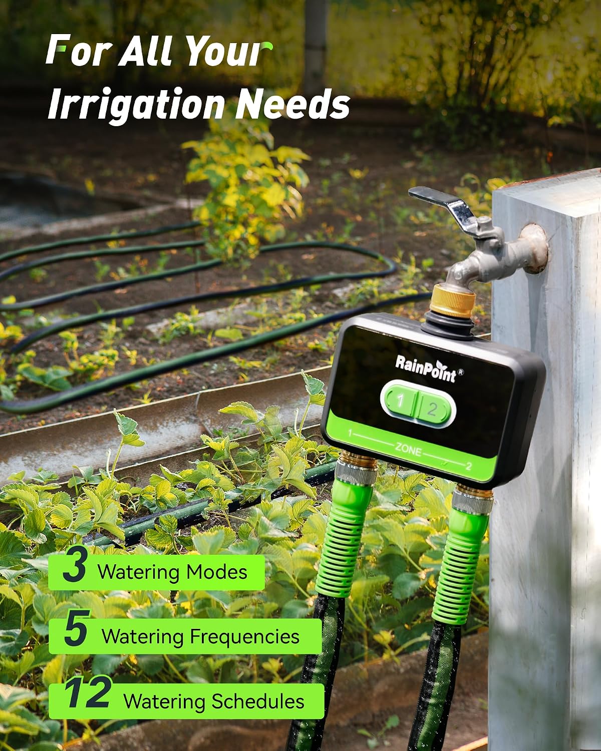 جهاز توقيت ري ذكي ثنائي المناط - مراجعة Smart Garden Sprinkler وسعره
