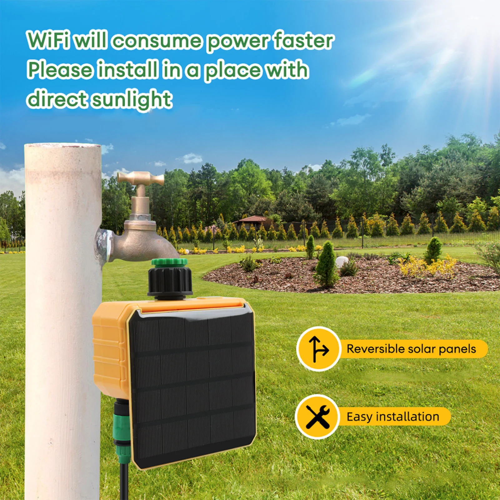 مؤقت ري ذكي يعمل بالطاقة الشمس - مراجعة Smart Garden Irrigation وسعره