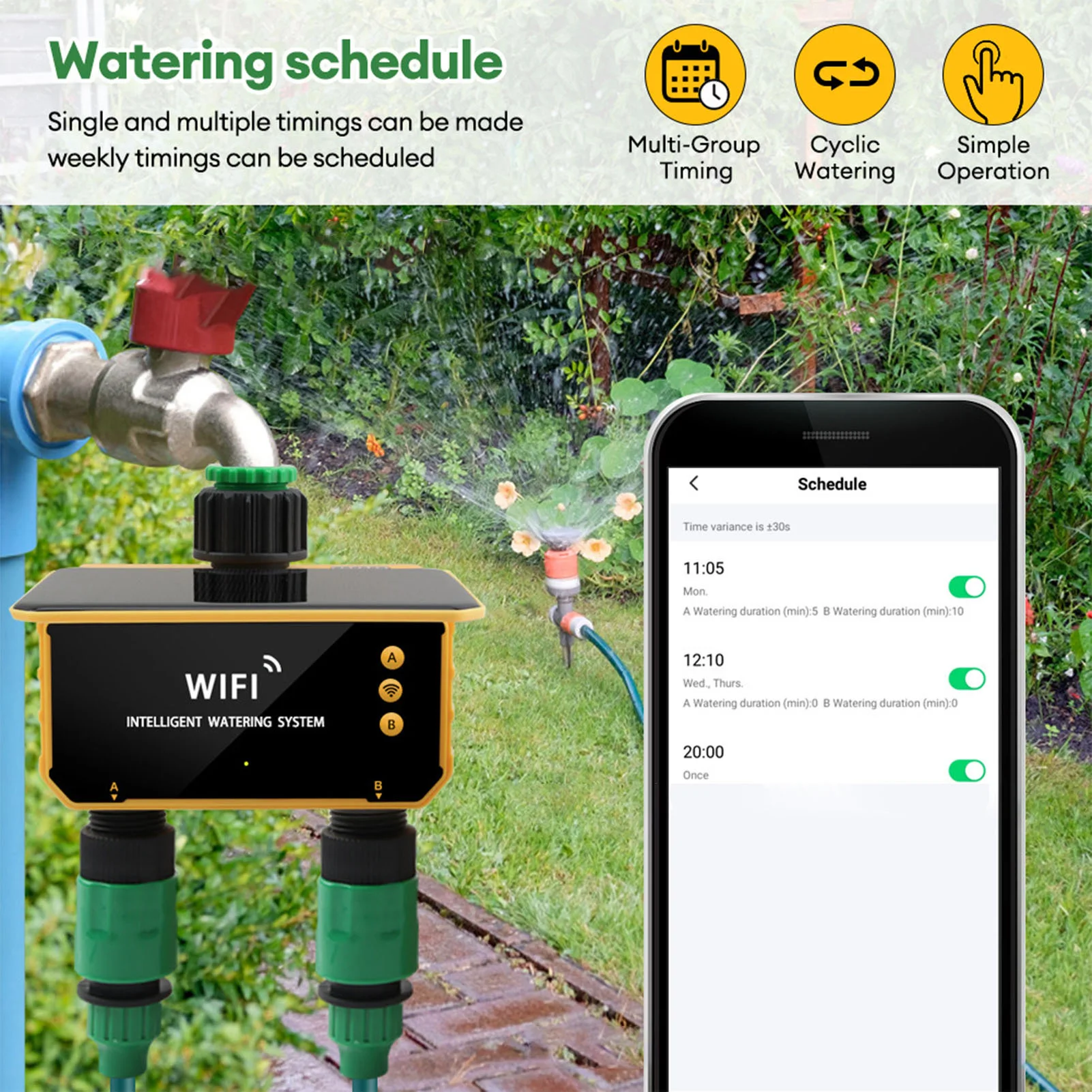 مؤقت ري ذكي يعمل بالطاقة الشمس - مراجعة Smart Garden Irrigation وسعره