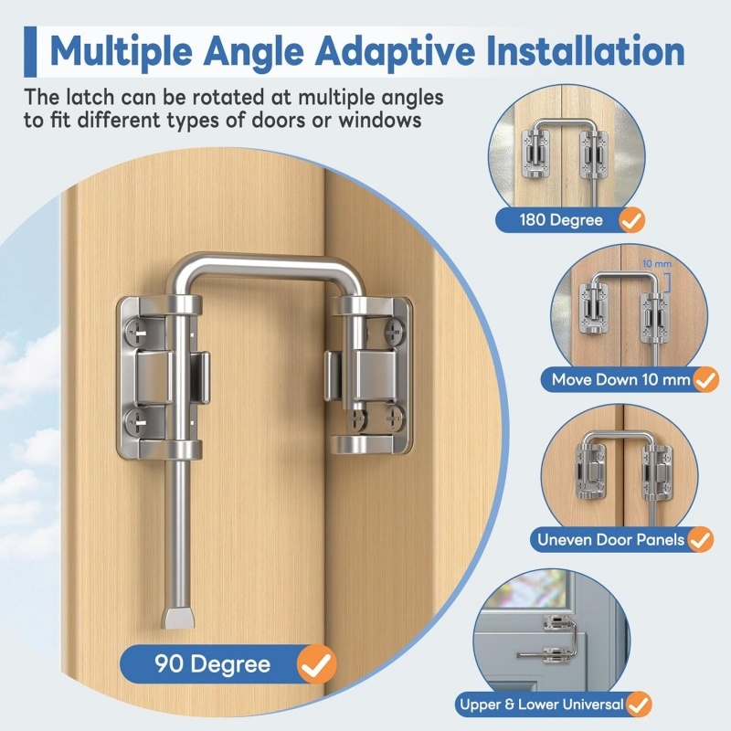قفل حلقة باب منزلق للفناء على  - مراجعة Smart Garden Gate Lock وسعره